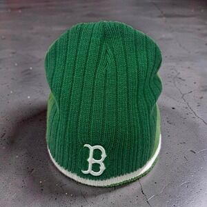 Boston Red Sox Beanie Green Knit Hat Shamrock St. Patricks Day Genuine MLB OSFA
